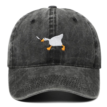 Fashion Embroidery Goose White Goose Baseball Cap