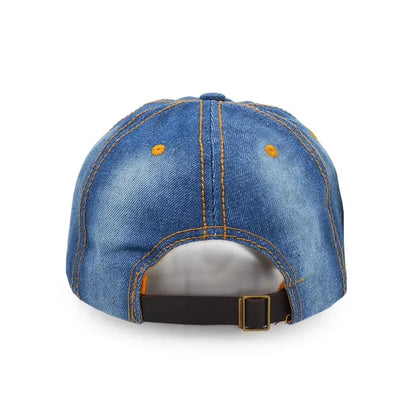 New Unisex Vintage Distressed Flat Cap Denim Hat Baseball Jean Hat Cap