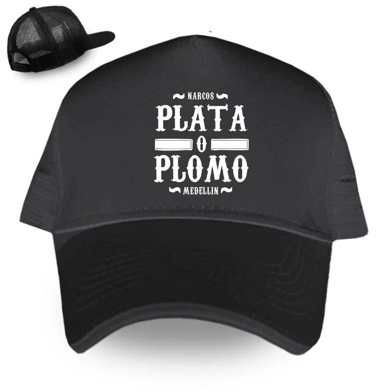 Funny Narcos Plata O Plomo Cotton Baseball Cap