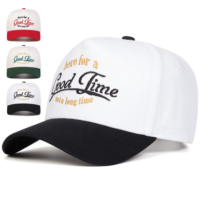 Unisex Good Time Letter Embroidery Baseball Caps Spring and Autumn