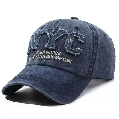 Washed Denim Baseball Cap Unisex Vintage