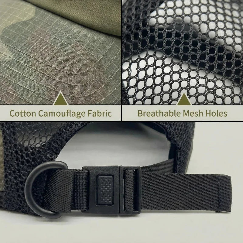 Men Women Camo Mesh Quick Dry Baseball Cap