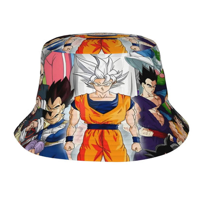 Dragon Ball Bucket Hat for Woman Summer Travel Super Saiyan Sun Hats