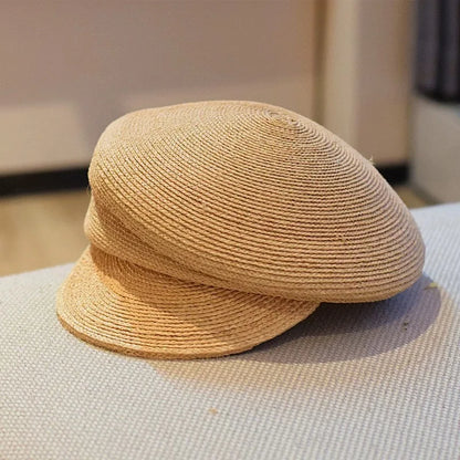 Summer High Quality Handmade Raffia Women Visor