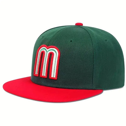 Unisex M Letter Embroidery Hip Hop Hats Outdoor Adjustable Casual Baseball Caps Sunscreen Hat