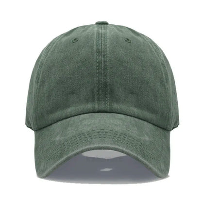 Custom Text Logo Embroidery Vintage Washed Cotton Baseball Cap