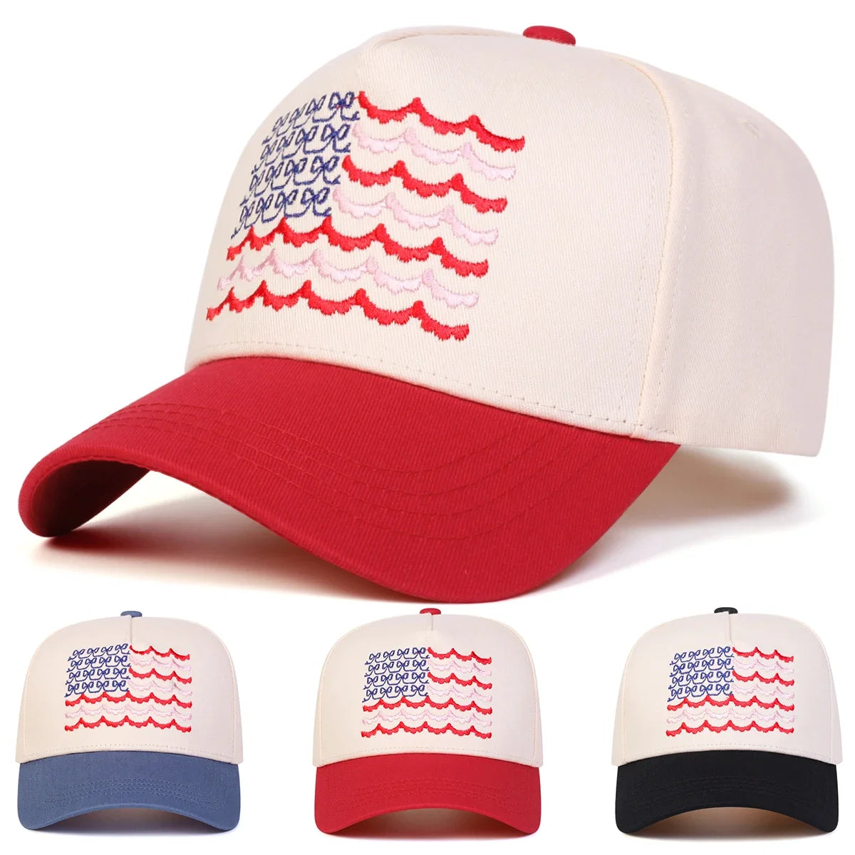 Unisex American Flag Embroidery Baseball Caps Spring Autumn