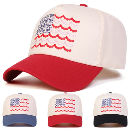 Unisex American Flag Embroidery Baseball Caps Spring Autumn