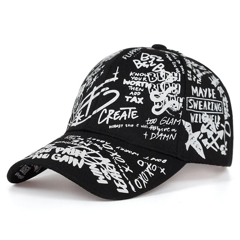 Unisex Letter Geometry Printing Snapback Baseball Caps Spring and Autumn