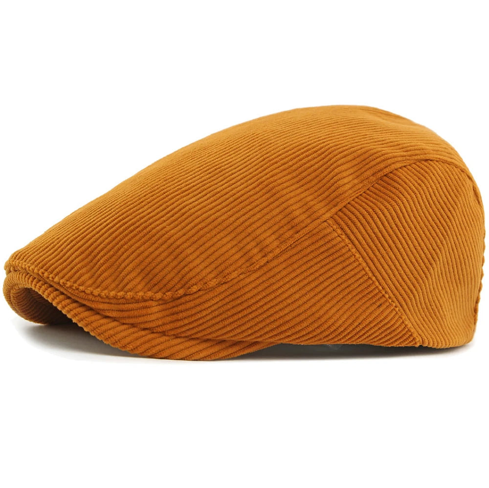 Artist Painter Beret Hats Male Female Flat Cap Adjustable Corduroy Beret Caps
