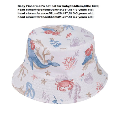 Beach Sun Cap Cartoon Autumn Kids Fisherman's Cap Outdoor Baby Sun Hat