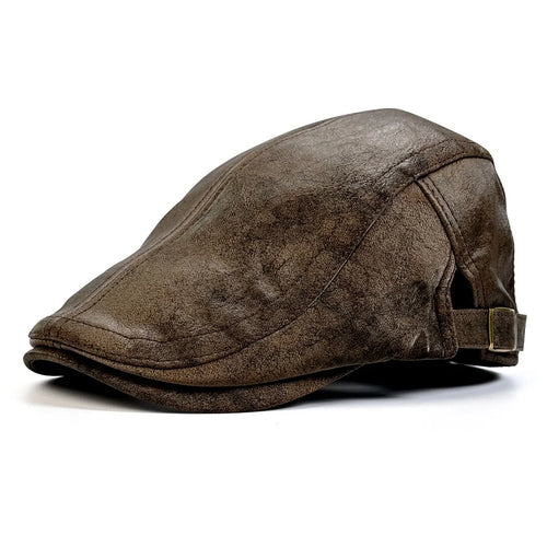 British Retro Beret, Newsboy Cap, Matte Texture Forward Cap, Casual Style Peaked Cap