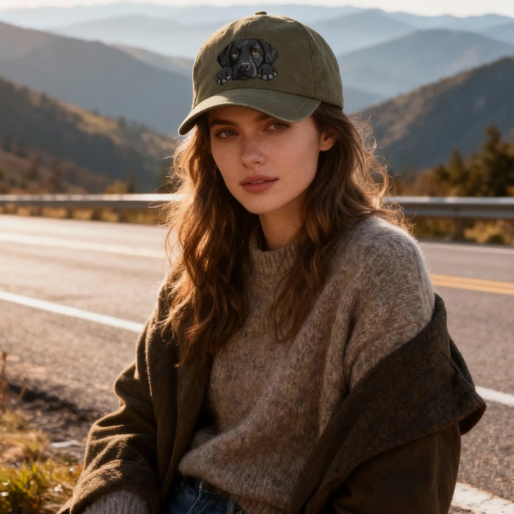 1pc Labrador Print Baseball Cap