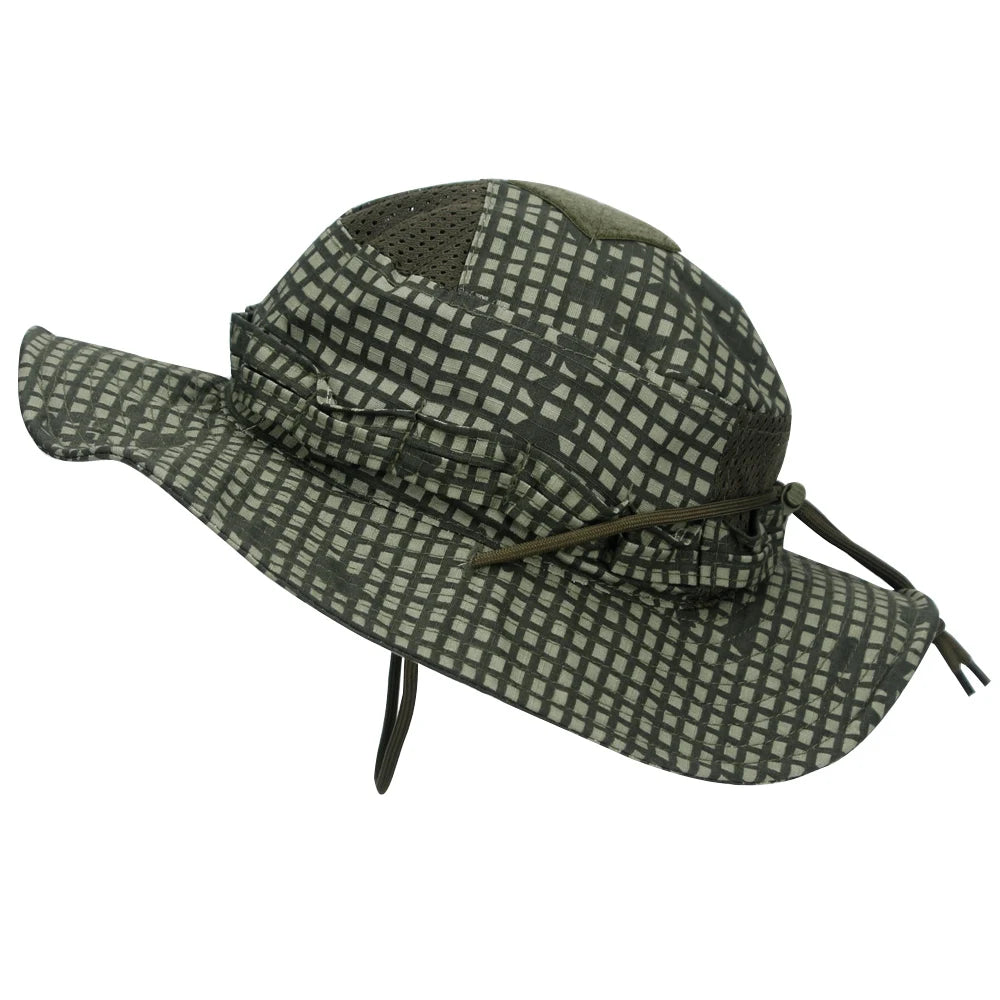 Camo Boonie Hat Sunscreen Breathable Bucket Hat Men's Outdoor