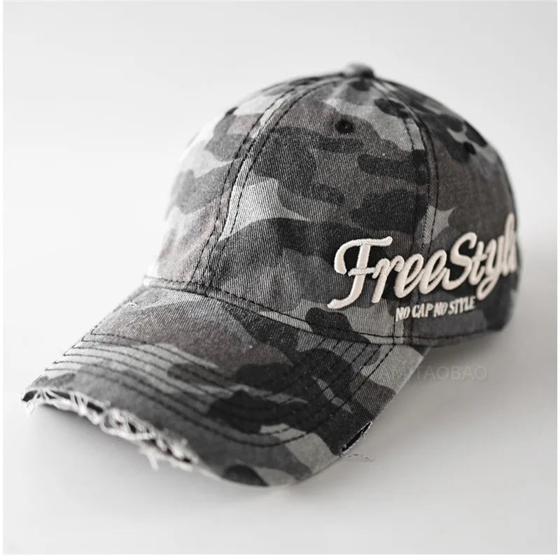 Vintage Washed Cotton Denim Unisex Baseball Cap