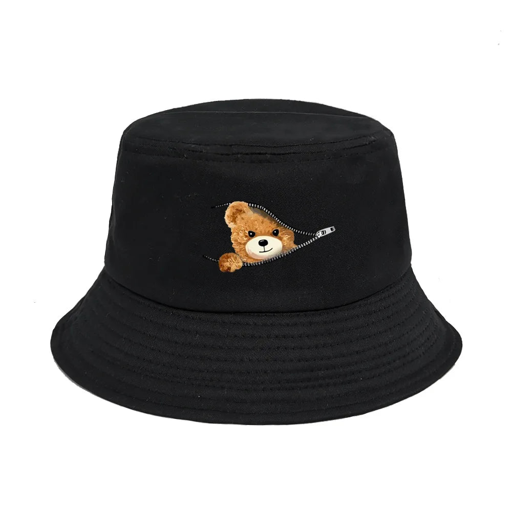 Unisex Hats Sun Shading Fishing Sun Hats Fashion Personalized Verstaile Mushroom Print Double-sided Bucket Hats Outdoor Sports