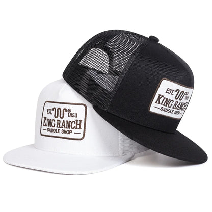 Unisex King Ranch Embroidery Hip-hop Net Hats Spring Summer