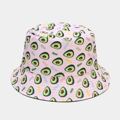 Creative Printed Fruit Pattern Bucket Cap