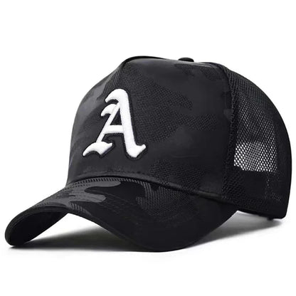 Unisex Gothic Letter A Embroidery Embroidery Baseball Net Caps