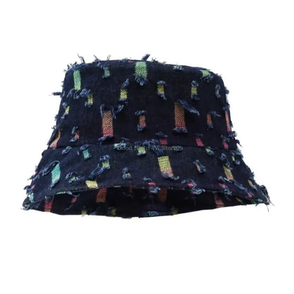 Ripped Casual Bucket Hat Foldable Design Adult Summer Fisherman Hat