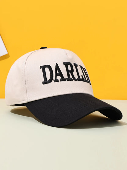 Darlin Embroidered Color Blocked Baseball Cap