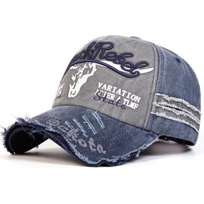 Embroidered Letters on Vintage Baseball Caps Men's and Women's