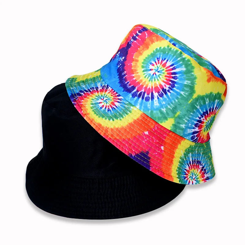 Street Graffiti Men's Bucket Hat Double-Sided Hip Hop Outdoor