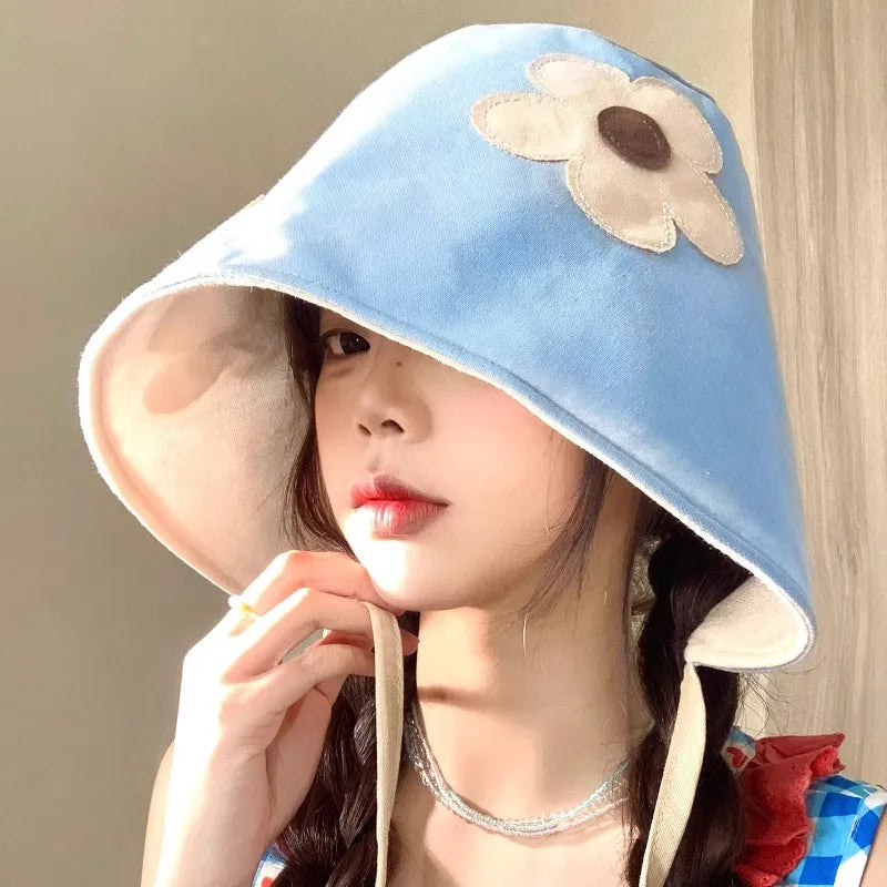 Sweet Flower Strap-On Bucket Hat
