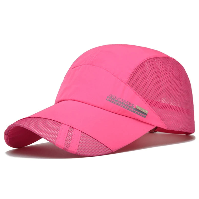 Quick Dry Men Baseball Cap For Sports Cool Mesh Summer Women Sun Hat