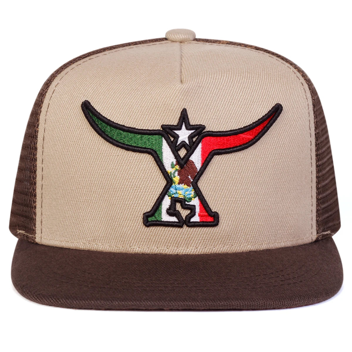 Unisex Ox Horn Embroidery Hip-hop Net Hats Spring Summer