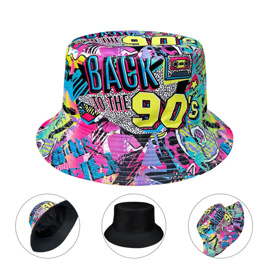 Abstract Graffiti Art Back90S Colorful Printed Bucket Hat