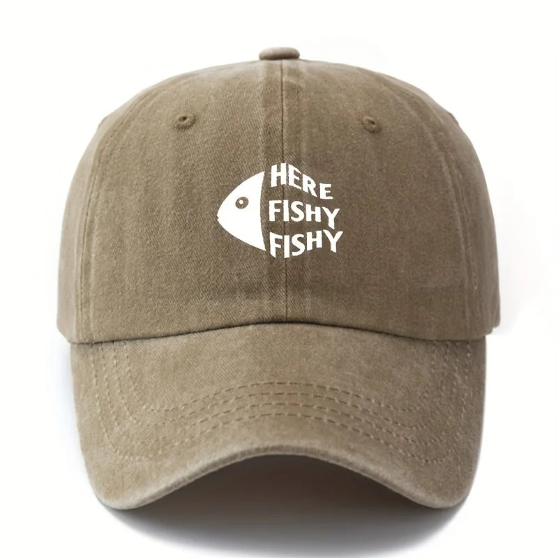 Men's and Women's Printed Fish Head Baseball Caps