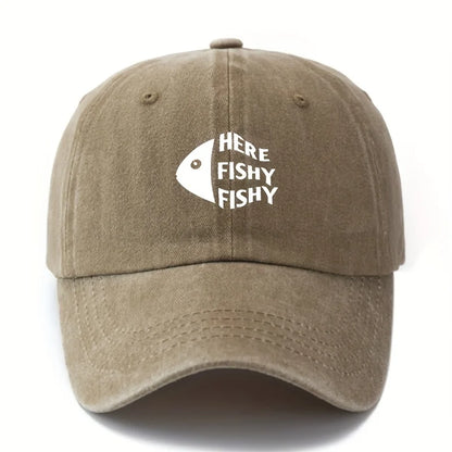 Men's and Women's Printed Fish Head Baseball Caps
