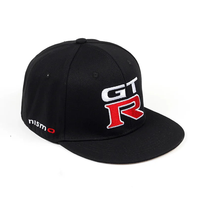 GTR Embroidered Flat Brim Snapback Cap Racing Car Logo Baseball Hat Hip Hop Street Casual Sun Hat