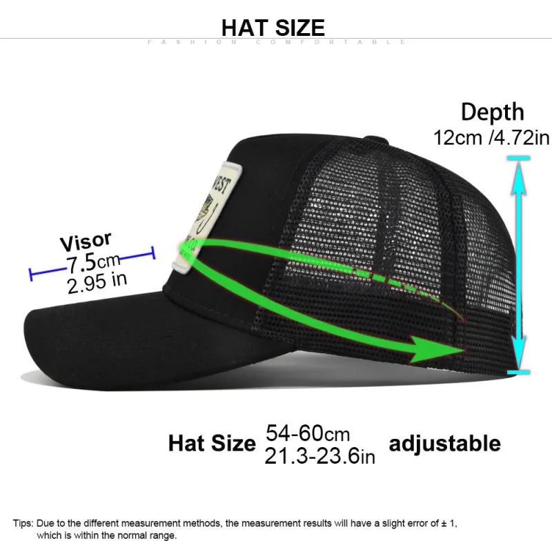 Man hat High Quality Fishing Cartoon Baseball Cap