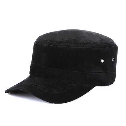 2026 Unisex Real Sheepskin Leather Caps Casual Real Natural Sheep Skin Leather