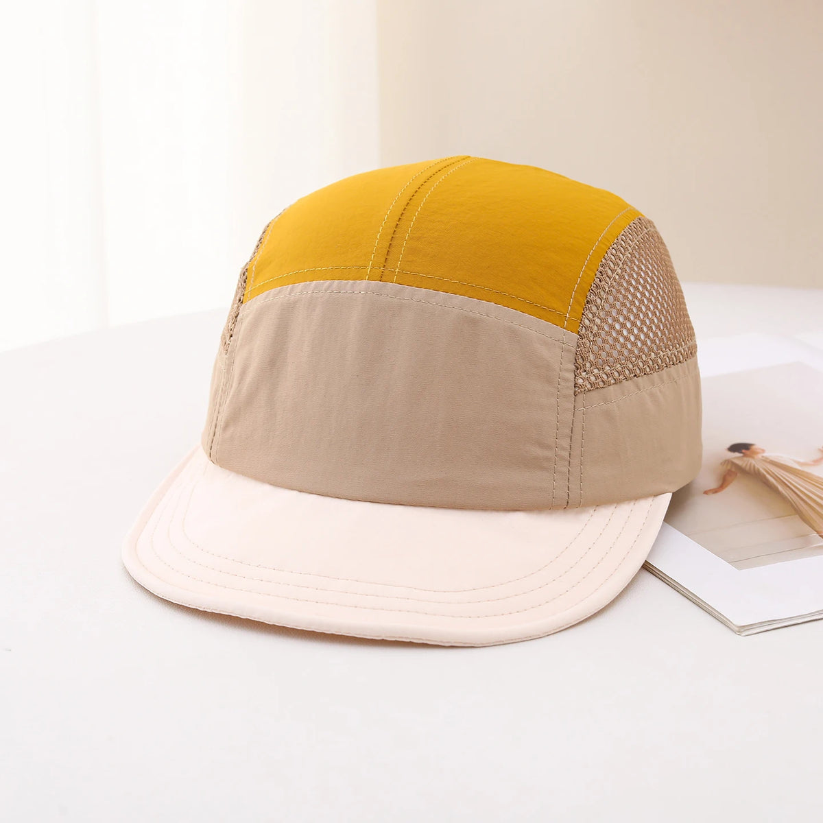 Spring/Summer Five-Panel Lightweight Quick-Drying Mesh Baseball Cap