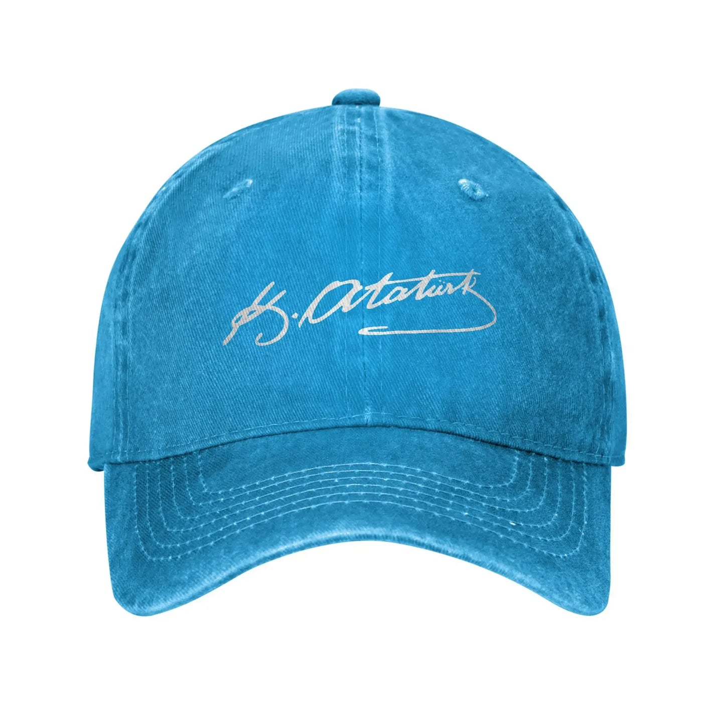 Mustafa Kemal Ataturk Signature Men Women Baseball Caps Turkey Distressed Denim Cap