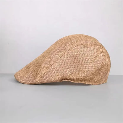 Breathable Linen Cotton Beret Hat Fashion Lightweight Beret Caps