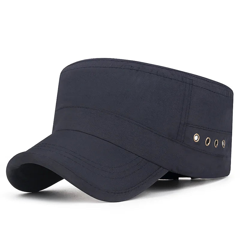 Trendy Flat-Top Sun Cap Breathable Quick-Dry Outdoor Golf Hat
