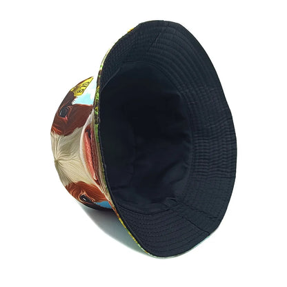 Cute Animal Cow Pattern Panama Summer Sunscreen Fisherman Hat