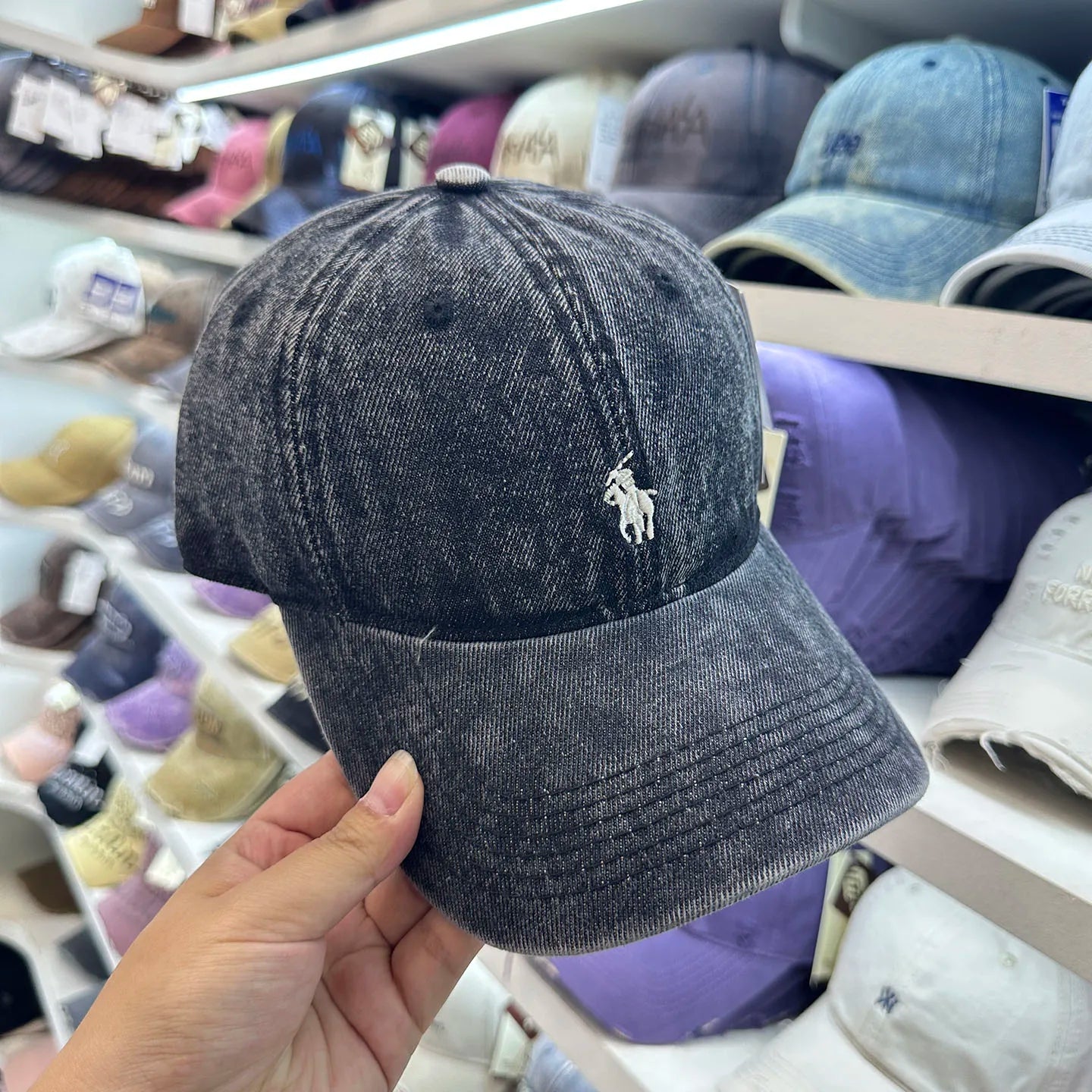 Hat Women's Four Seasons Denim Washed Old Soft Top Baseball Cap