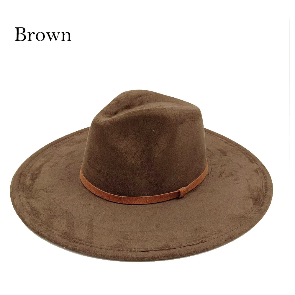 Suede Fedora Painting Felt Hats For Men And Women