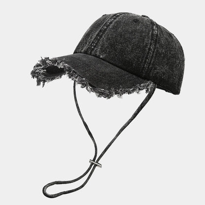 Solid Washed Denim Baseball Cap