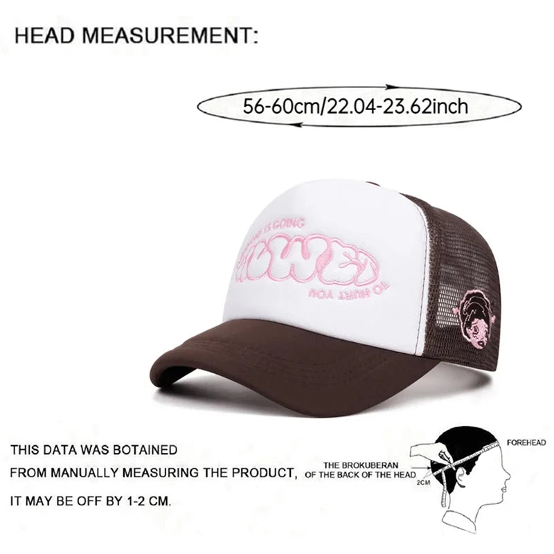 Creative Skateboard Hat Going Women's Side Embroidered Hip Hop Hat
