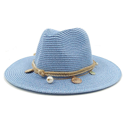 Jazz Straw Hat Men's And Women's Hat Sun Hat Outdoor Anti-UV