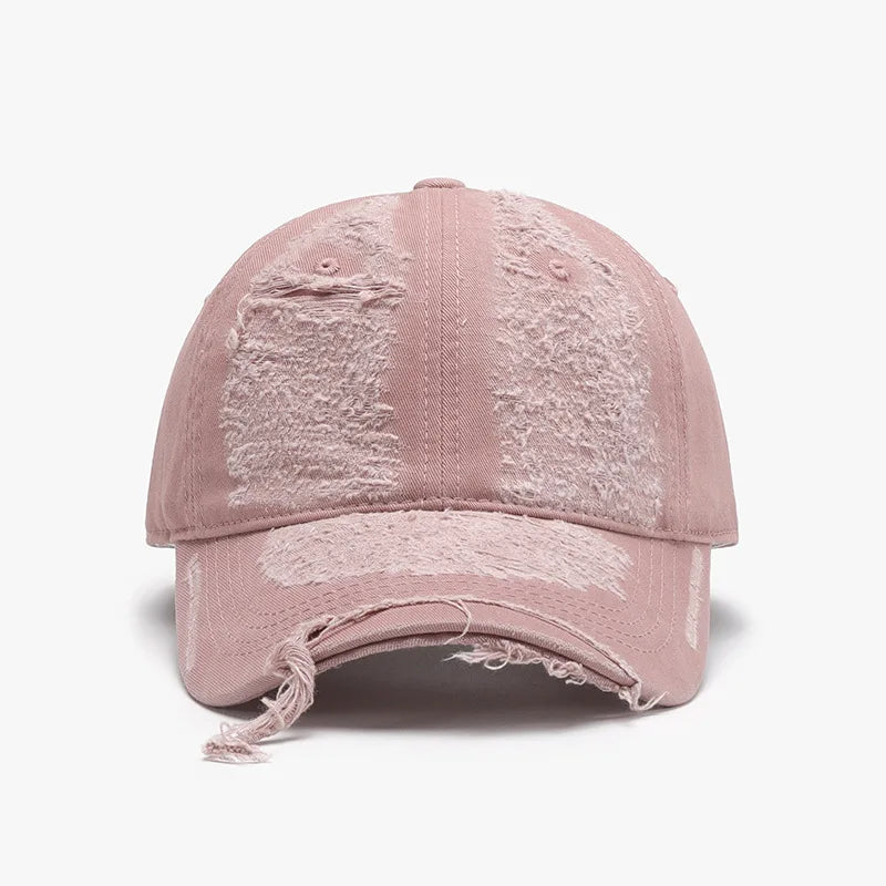 Washed Soft-Top Distressed Men's Large-Head Circumference Baseball Cap