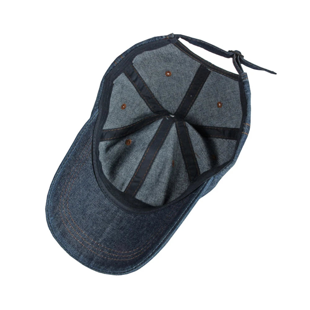 Blue Denim Hat For Men Summer Baseball Caps