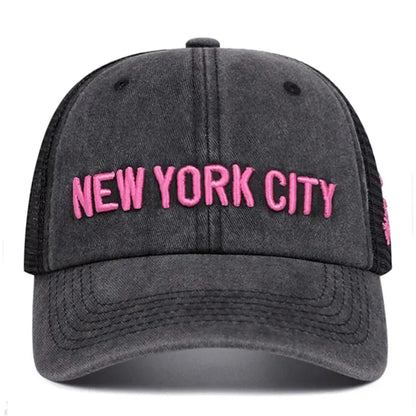 Fashion Baseball Hat New York City Embroidered Breathable Mesh Hat Street Hip Hop