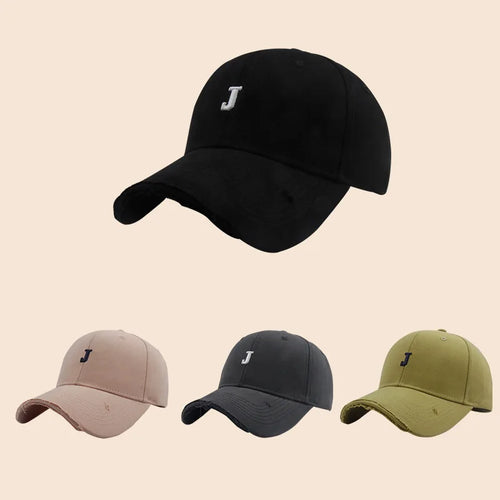 Retro Washed Baseball Cap With Letter Embroidery Sun Protection Casual Hat